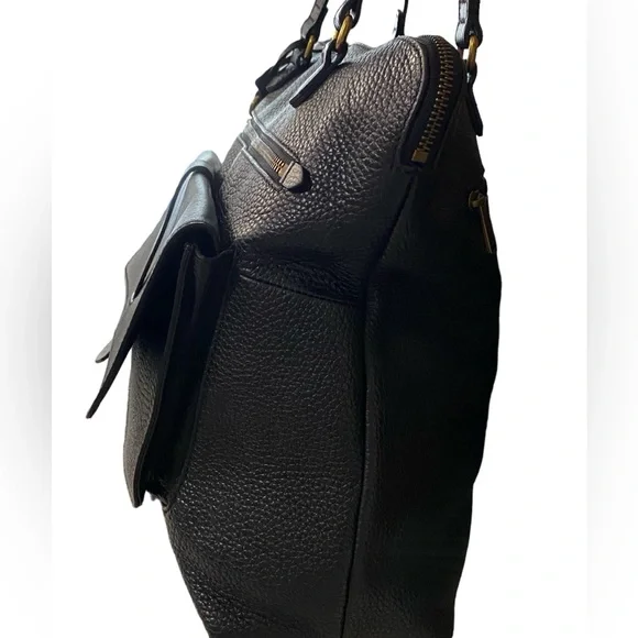 Fossil Kinley Cowhide Black Pebbled Leather Shopper Bag - Picture 5 of 16